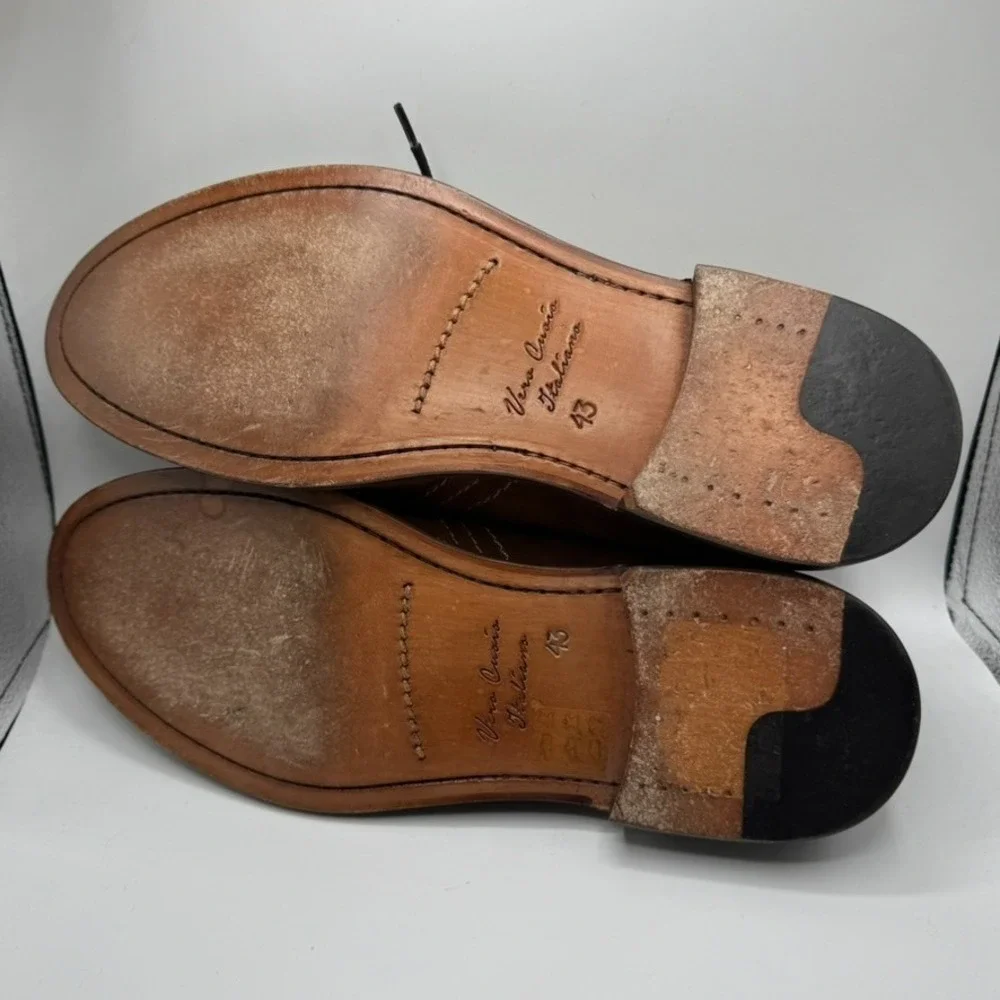 Antonio Maurizi Chukka Boots Mens It 43 US 9 Cognac Brown Suede Suitsupply Italy